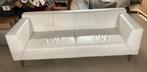 Rolf Benz Linea 3-zits bank in Wit leer / onderstel RVS, Huis en Inrichting, Banken | Bankstellen, Ophalen, Gebruikt, Driepersoons
