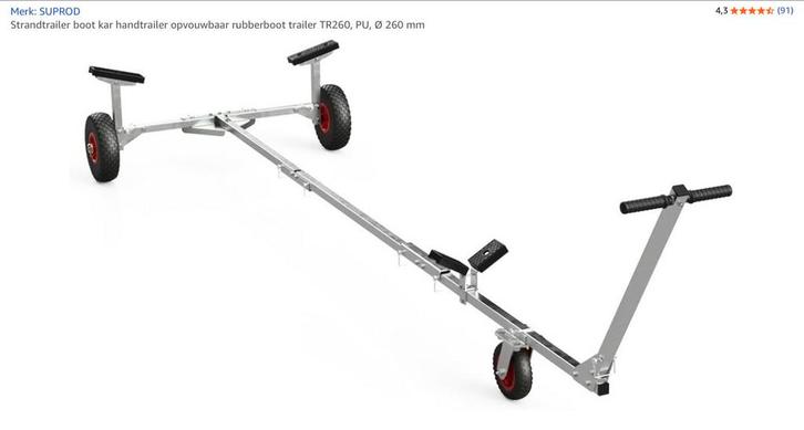 Opvouwbare Handtrailer voor Rubberboot/Strandtrailer, Watersport en Boten, Accessoires en Onderhoud, Zo goed als nieuw, Ophalen