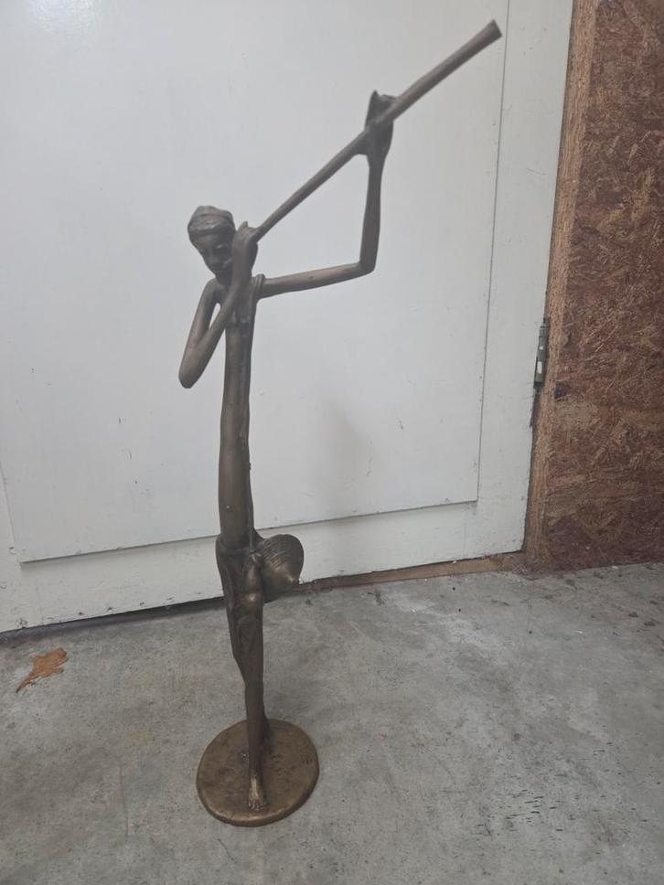 Bronzen Beeld - Afrikaanse Jager, Antiek en Kunst, Kunst | Beelden en Houtsnijwerken, Ophalen of Verzenden