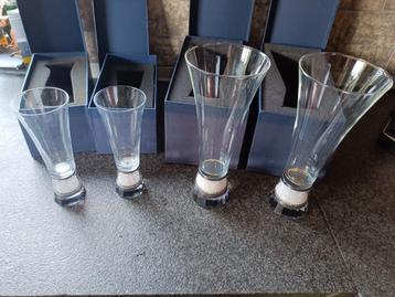 Luxe kristal-look glazen (Swarovski stijl) – set van 4 in ge beschikbaar voor biedingen