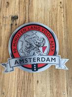 Reclamebord Embleem Ajax 90 minuten lang (rood) aluminium, Ophalen of Verzenden, Nieuw, Reclamebord