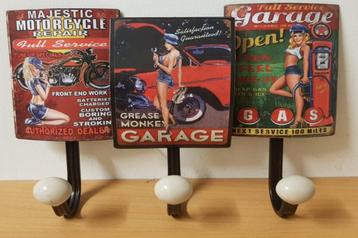 Majestic garage pinup kapstok haken van metaal deco  beschikbaar voor biedingen