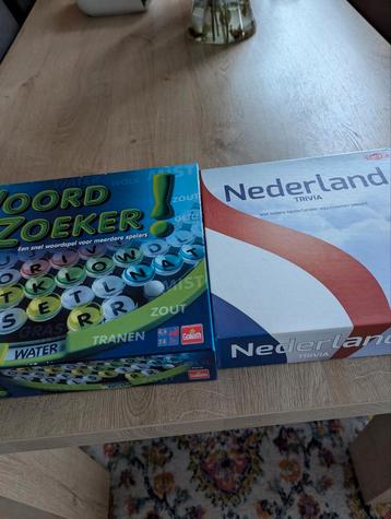 2 leuke bord spellen, woordzoeker en Nederland Trivia. beschikbaar voor biedingen