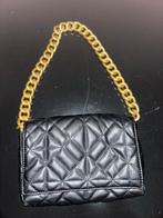 Zwart tasje met gouden band, Ophalen of Verzenden, Zo goed als nieuw, Zwart, Handtas