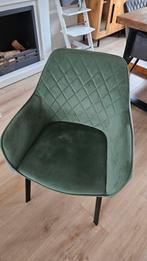 4 Groene Velvet Eetkamerstoelen - Perfecte Staat!, Huis en Inrichting, Stoelen, Ophalen