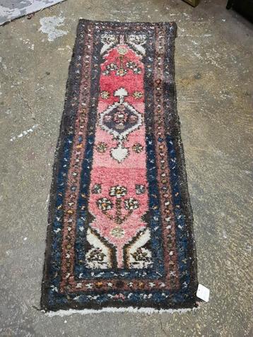 Oud Perzisch kleed vloerkleed loper handgeknoopt 139x52cm€40 beschikbaar voor biedingen