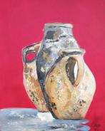 Schilderij oude kruiken, Minder dan 50 cm, 50 tot 75 cm, Nieuw, Ophalen of Verzenden