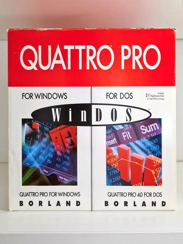 Borland Quattro Pro 4.0 Win/DOS box beschikbaar voor biedingen