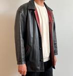 Vintage leren jacket uit de 80er jaren., Ophalen of Verzenden, Gedragen, Maat 56/58 (XL), Zwart
