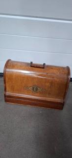 Antieke Naaimachine met Houten Koffer, Ophalen of Verzenden