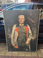 Enorm portret Von Hindenburg met sabel | 1935, Verzamelen, Ophalen, Landmacht, Duitsland, Foto of Poster