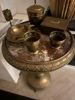 Antiek Koperen Rooksetje met Tafel, Antiek en Kunst, Ophalen