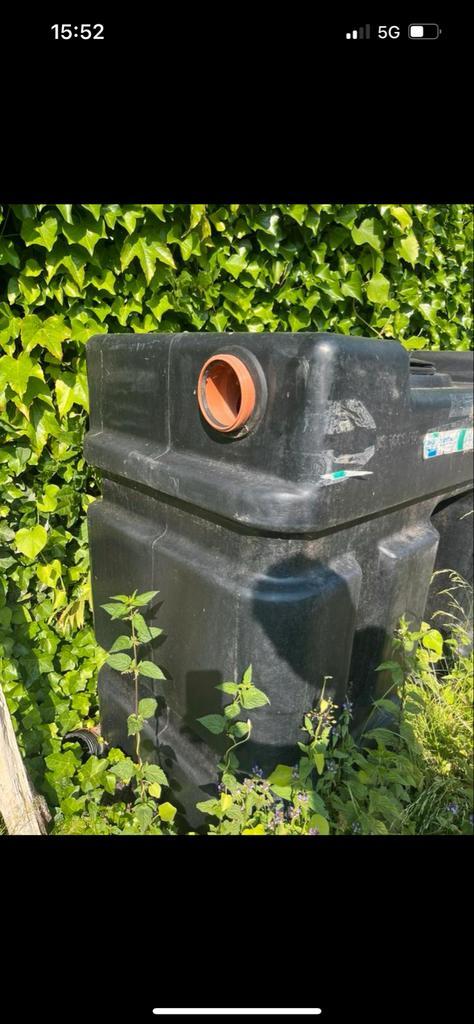 Kunststof septic tank / opslagtank – 1000 liter (FS 1000 RH), Tuin en Terras, Regentonnen, Gebruikt, Kunststof, 150 liter of meer