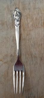 Verzilverde vork uit een geboorte bestekset van Gero, Antiek en Kunst, Ophalen of Verzenden