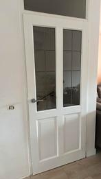 Binnendeur met loodglas, Gebruikt, 80 tot 100 cm, Binnendeur, Ophalen of Verzenden