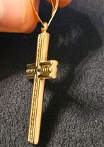 💎💎Goud 14k 585 kruis hanger💎💎, Nieuw, Ophalen of Verzenden, Kruis of Symbool, Goud