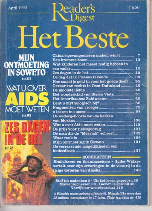 Het Beste April 1992 [1631]  [BoOvTi], Boeken, Tijdschriften en Kranten, Gelezen, Verzenden