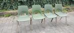 4 plastic stapel stoelen van Grosfillex, Huis en Inrichting, Stoelen, Ophalen, Gebruikt, Overige kleuren, Vier