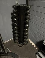 Hexa Dumbbell Set met Toren 1-10 kg, Ophalen, Zo goed als nieuw, Armen, Dumbbell