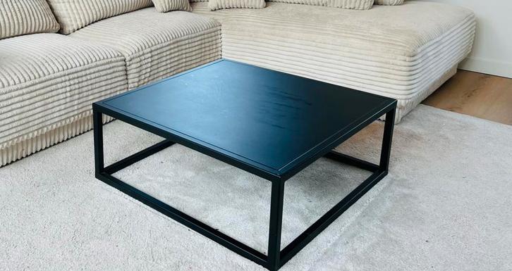Handgemaakte Stalen Salontafel - Zwaar, Huis en Inrichting, Tafels | Salontafels, Zo goed als nieuw, Minder dan 50 cm, 50 tot 100 cm