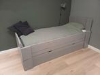 Steigerhouten Uitschuifbed - Grijs, Huis en Inrichting, Slaapkamer | Bedden, Ophalen, 90 cm, Eenpersoons, Steigerhout