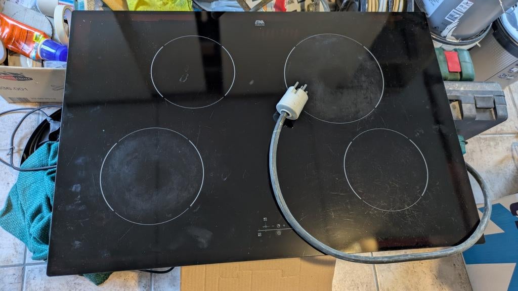 Etna T380zt Inductie Kookplaat, Witgoed en Apparatuur, Kookplaten, Gebruikt, Inbouw, Inductie, 4 kookzones