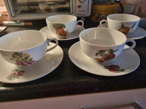 Bavaria Schumann Arzverg Germany1881 soepbekers met schotels, Antiek en Kunst, Antiek | Servies los, Ophalen of Verzenden