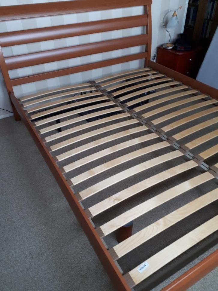 160 x 200 bed incl.lattenbodem en nachtkasten, Huis en Inrichting, Slaapkamer | Bedden, Gebruikt, Tweepersoons, 160 cm, 200 cm