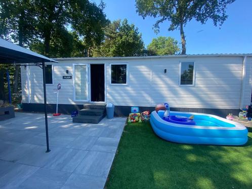 Chalet 11 x 4 meter verplaatsbaar zonder plek, Caravans en Kamperen, Stacaravans, tot en met 4, Ophalen