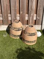 Rotan Lampenkappen - Set van 2, Ophalen, Zo goed als nieuw, Hout, Minder dan 50 cm