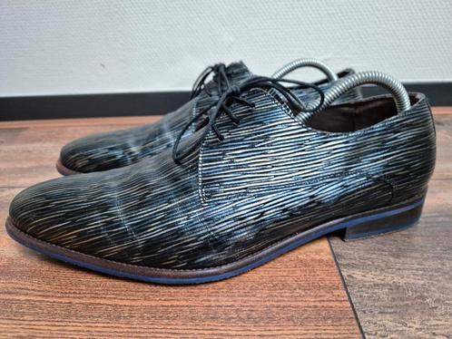 Floris van Bommel herenschoenen maat 44 / 9.5 nieuwstaat, Kleding | Heren, Schoenen, Zo goed als nieuw, Veterschoenen, Blauw, Ophalen of Verzenden