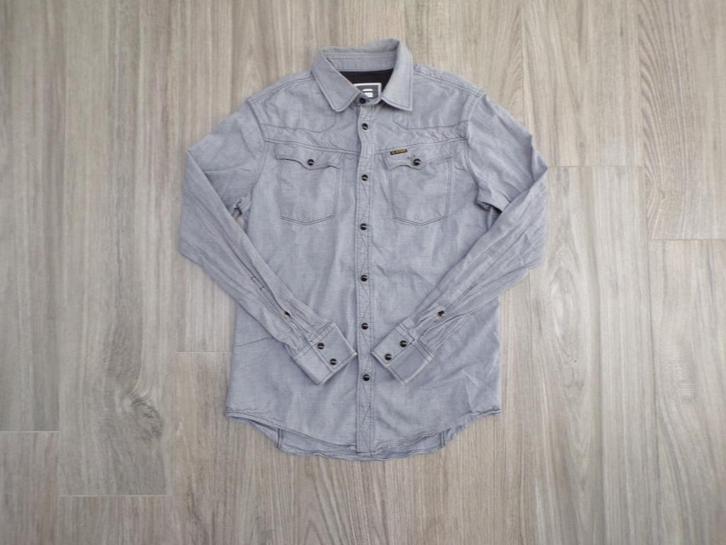 G-Star Raw heren blouse grijs – maat M, Kleding | Heren, Overhemden, Zo goed als nieuw, Halswijdte 39/40 (M), Grijs, Ophalen of Verzenden
