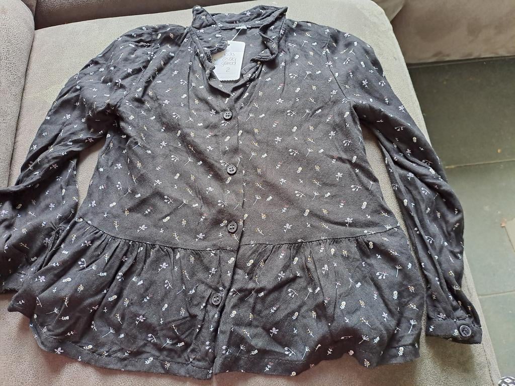 Leuke blouse met bloemenprint - Maat 98/104, Ophalen of Verzenden, Zo goed als nieuw, Meisje, Overhemd of Blouse