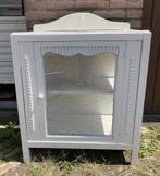 Brocante wit houten theekastje, Ophalen, Gebruikt, Nvt, Nvt