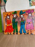 Kunst groot kleurrijk vrolijk modern abstract carinart, Ophalen