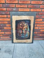 Schilderij van Toetanchamon op papyrus, Ophalen, Zo goed als nieuw, Overige materialen, Binnen