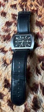 Heren Polshorloge “ Diesel” met zwarte lederen band, Ophalen of Verzenden, Gebruikt