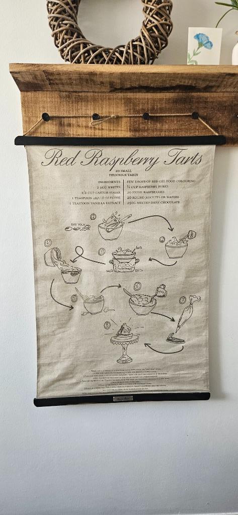 Rivièra Maison Canvas Poster "Red Raspberry Tarts", Huis en Inrichting, Overige Huis en Inrichting, Gebruikt, Ophalen of Verzenden