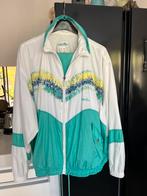 Ellesse trainingsjack  retro-ontwerp wit, groen en geel., Maat 52/54 (L), Wit, Zo goed als nieuw, Algemeen