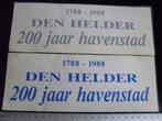 2x grote ruit sticker den helder 200 jaar havenstad 1988, Verzamelen, Stickers, Verzenden, Zo goed als nieuw, Overige typen