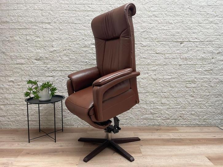 Luxe Prominent Malmo XL sta op stoel relax fauteuil ACCU, Huis en Inrichting, Fauteuils, Zo goed als nieuw, Leer, 50 tot 75 cm