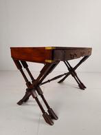 Vintage Anglo-Indian militaire schrijftafel – messing inleg, Ophalen, Gebruikt, ., .