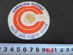 sticker coberco zuivel melk uit eigen streek leeuw sterrenb, Verzamelen, Ophalen, Zo goed als nieuw, Bedrijf of Vereniging