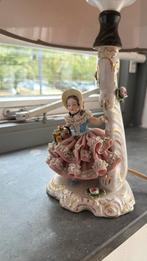 Saksisch porseleinen tafellamp, Ophalen, Zo goed als nieuw, Rond, Minder dan 25 cm