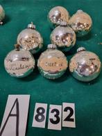 kerstballen stille nacht en trein vintage [a832], Diversen, Kerst, Ophalen of Verzenden