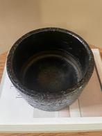 Raku Gestookte Indigo Blauwe Plantenbak,Wabi Sabi Aardewerk, Hobby en Vrije tijd, Pottenbakken, Ophalen of Verzenden, Gebruikt