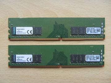 2x Kingston 4GB PC4-17000 DDR4-2133MHz non-ECC Unbuffered CL beschikbaar voor biedingen