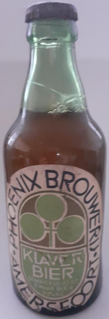 PHOENIX - oud- en vol flesje Klaverbier, Verzamelen, Biermerken, Zo goed als nieuw, Flesje(s), Overige merken, Ophalen of Verzenden