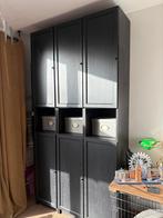3 IKEA Billy boekenkasten met Oxberg deuren, 236x120x39 cm, Huis en Inrichting, Ophalen, Overige materialen, Minder dan 50 cm