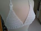 Nieuw, witte gehaakte top, cup a, b, c., Kleding | Dames, Tops, Verzenden, Nieuw, Wit, Zonder mouw